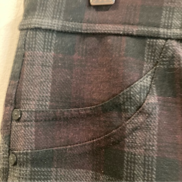 SANCTUARY  Sz M Runway Plaid Pull On Faux Pockets Leggings by Anthropologie - Picture 4 of 12